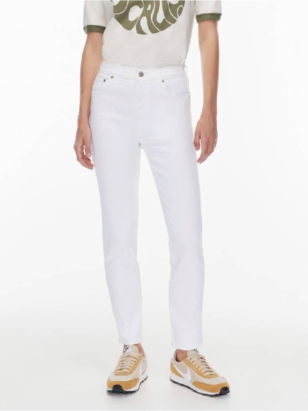 NWT Aritzia Denim Forum The Yoko High Rise Slim size 26 28L A Little White Lie